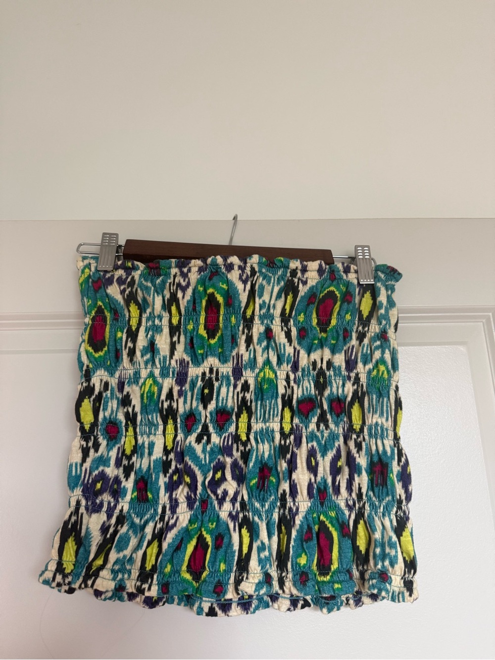 Anthropologie Smocked Multicolor Tube Top